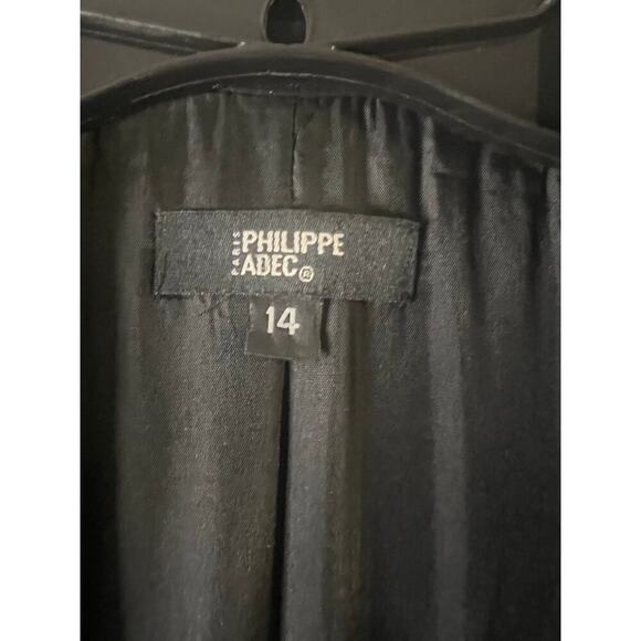 Philippe Adec Women’s pin stripes black blazer VTG 14/46 feminine business offic - Picture 5 of 16